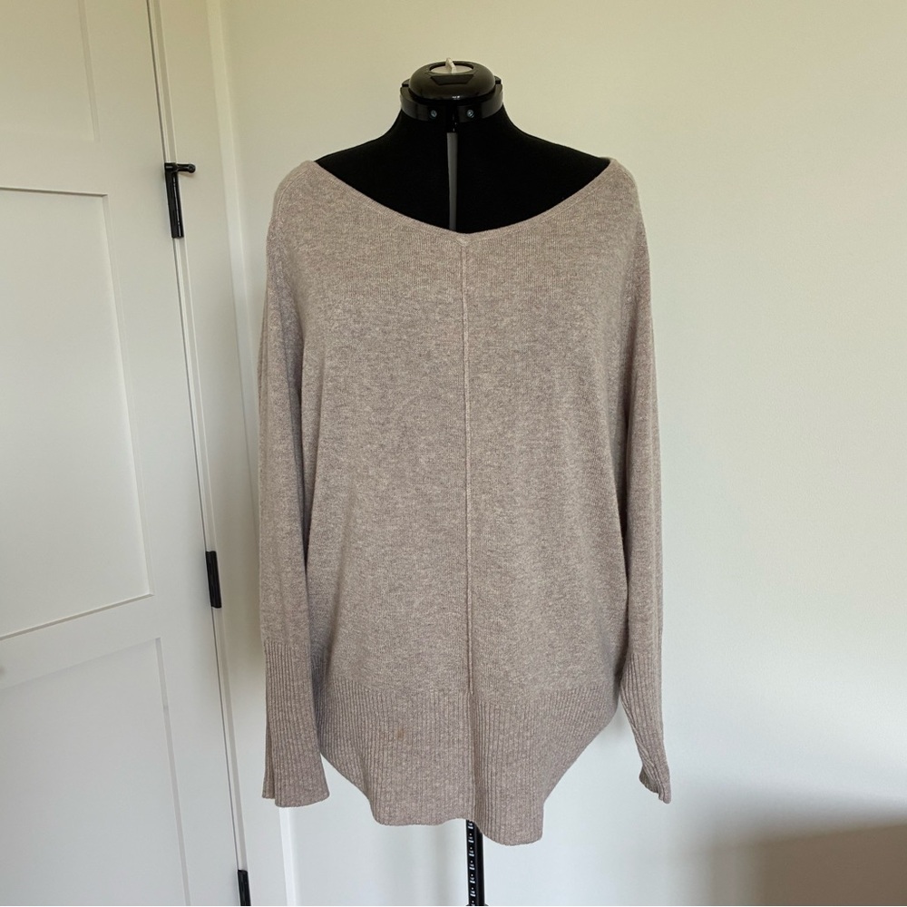 Athleta Light Beige Cashmere Top